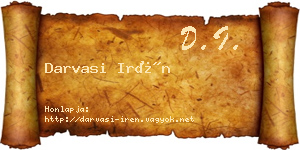Darvasi Irén névjegykártya