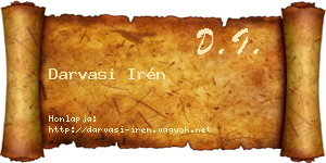 Darvasi Irén névjegykártya